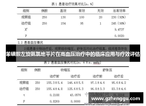 苯磺酸左旋氨氯地平片在高血压治疗中的临床应用与疗效评估